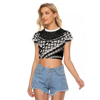 Hawaii Lauhala Tattoo Raglan Cropped T Shirt Hawaiian Hala Leaf Weaving