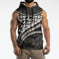 Hawaii Lauhala Tattoo Sleeveless Hoodie Hawaiian Hala Leaf Weaving