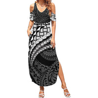 Hawaii Lauhala Tattoo Summer Maxi Dress Hawaiian Hala Leaf Weaving