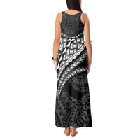 Hawaii Lauhala Tattoo Tank Maxi Dress Hawaiian Hala Leaf Weaving
