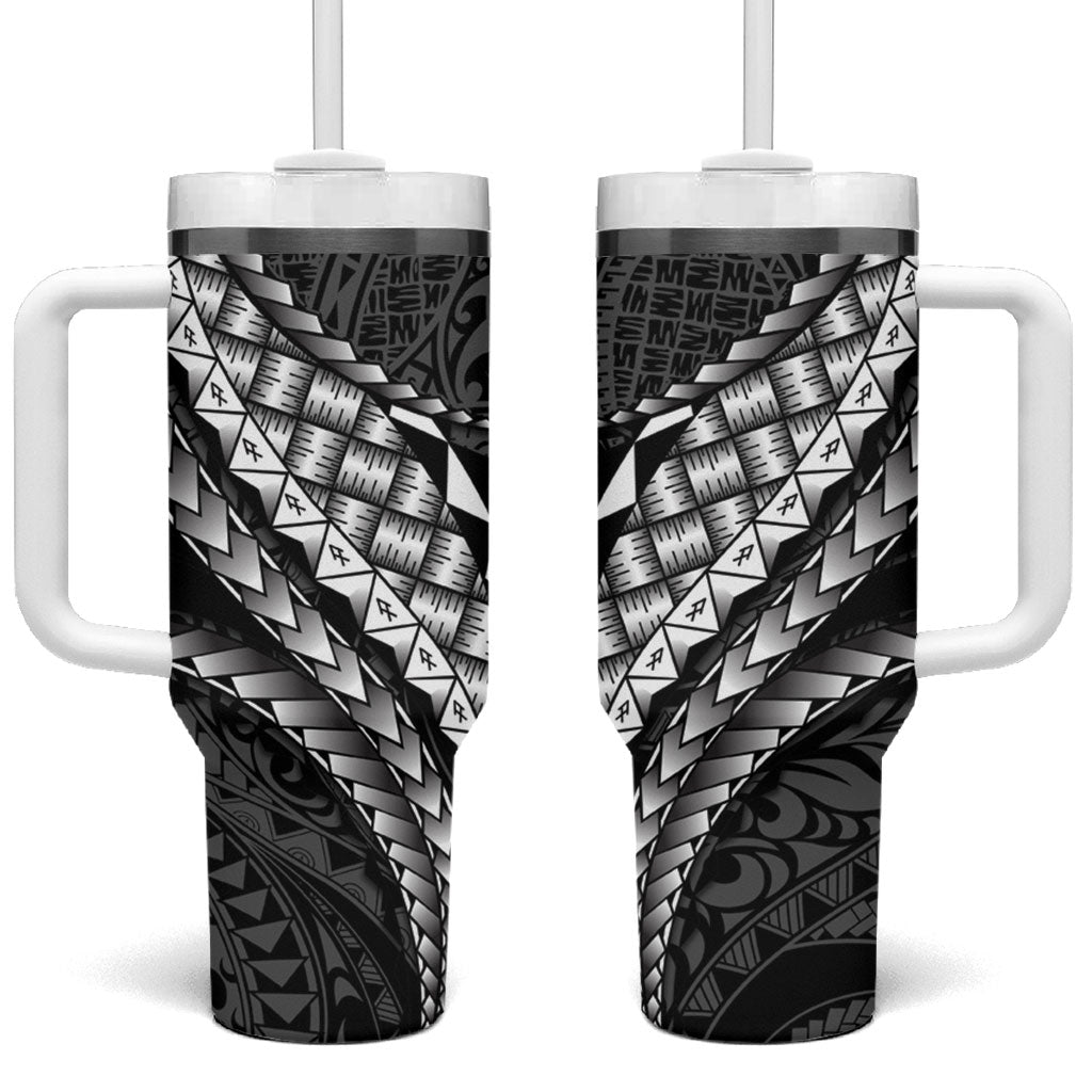 Hawaii Lauhala Tattoo Tumbler With Handle Hawaiian Hala Leaf Weaving