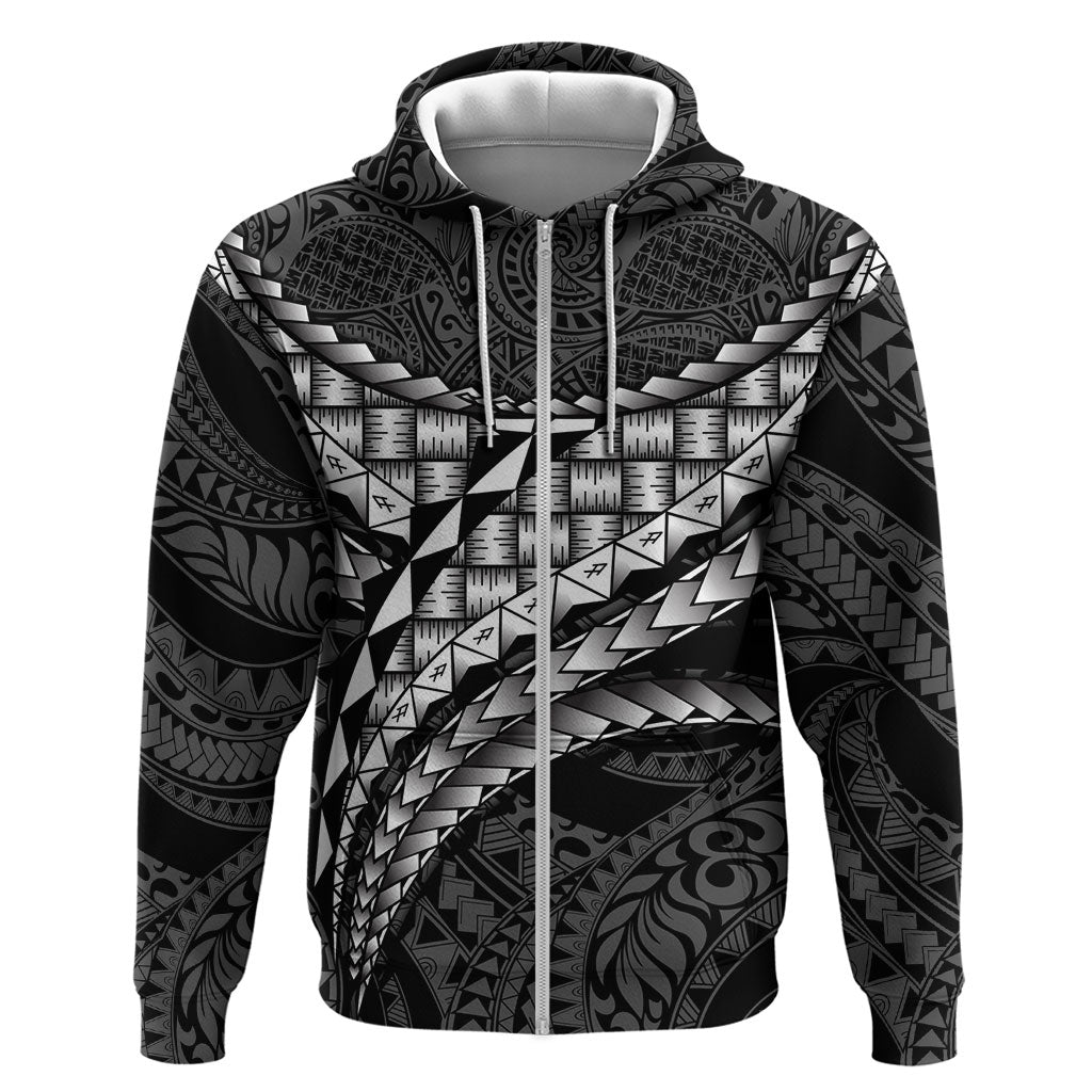 Hawaii Lauhala Tattoo Zip Hoodie Hawaiian Hala Leaf Weaving