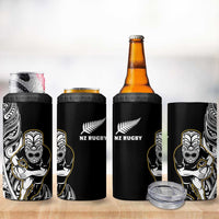 New Zealand Silver Fern Rugby 4 in 1 Can Cooler Tumbler All Black Maori Version Black