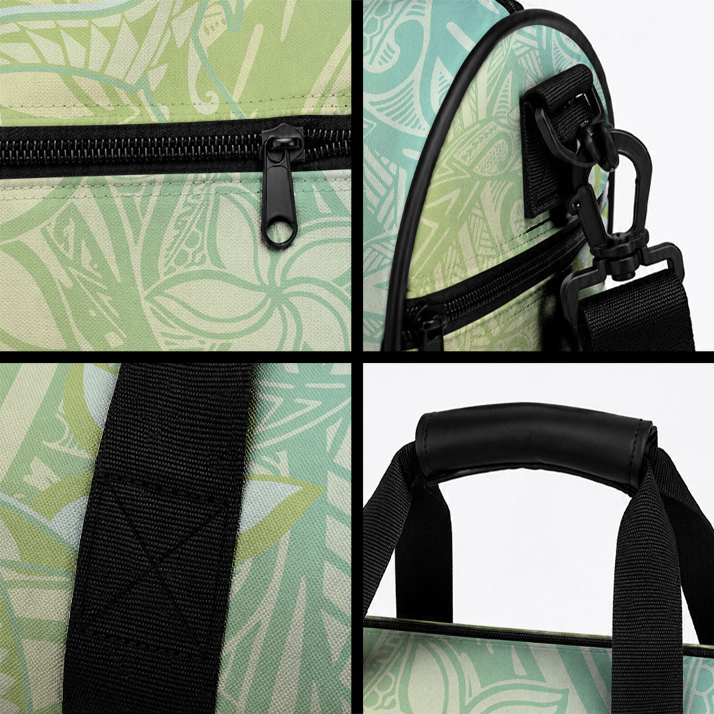 Baby Green Gradient Polynesia Duffle Bag Hawaiian Tribal Hammerhead Shark Tattoo LT14 - Polynesian Pride