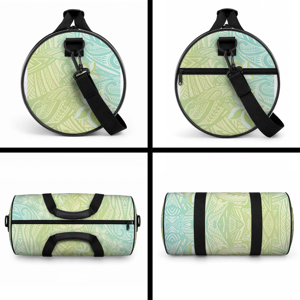 Baby Green Gradient Polynesia Duffle Bag Hawaiian Tribal Hammerhead Shark Tattoo LT14 - Polynesian Pride
