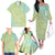 Baby Green Gradient Polynesia Family Matching Off The Shoulder Long Sleeve Dress and Hawaiian Shirt Hawaiian Tribal Hammerhead Shark Tattoo