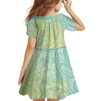 Baby Green Gradient Polynesia Family Matching Summer Maxi Dress and Hawaiian Shirt Hawaiian Tribal Hammerhead Shark Tattoo LT14 - Polynesian Pride