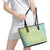 Baby Green Gradient Polynesia Leather Tote Bag Hawaiian Tribal Hammerhead Shark Tattoo