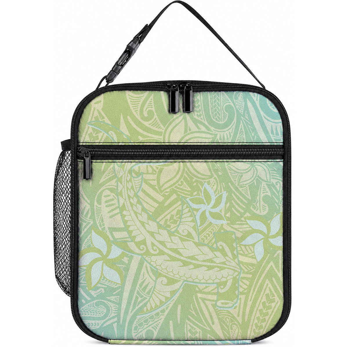 Baby Green Gradient Polynesia Lunch Bag Hawaiian Tribal Hammerhead Shark Tattoo