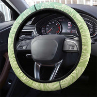 Baby Green Gradient Polynesia Steering Wheel Cover Hawaiian Tribal Hammerhead Shark Tattoo
