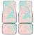 Baby Pink Gradient Polynesia Car Mats Hawaiian Tribal Hammerhead Shark Tattoo