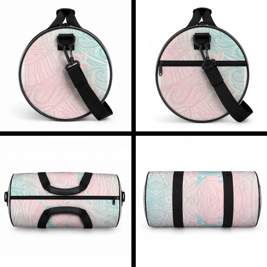 Baby Pink Gradient Polynesia Duffle Bag Hawaiian Tribal Hammerhead Shark Tattoo LT14 - Polynesian Pride