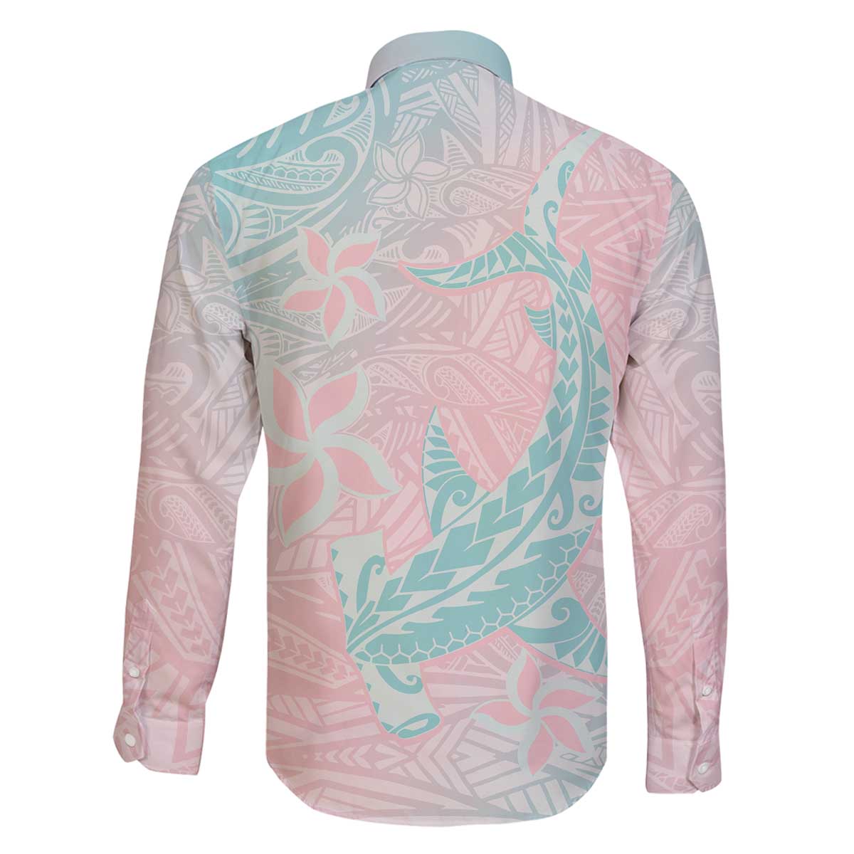 Baby Pink Gradient Polynesia Family Matching Puletasi and Hawaiian Shirt Hawaiian Tribal Hammerhead Shark Tattoo LT14 - Polynesian Pride