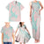Baby Pink Gradient Polynesia Family Matching Tank Maxi Dress and Hawaiian Shirt Hawaiian Tribal Hammerhead Shark Tattoo