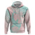 Baby Pink Gradient Polynesia Hoodie Hawaiian Tribal Hammerhead Shark Tattoo