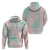 Baby Pink Gradient Polynesia Hoodie Hawaiian Tribal Hammerhead Shark Tattoo