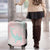 Baby Pink Gradient Polynesia Luggage Cover Hawaiian Tribal Hammerhead Shark Tattoo