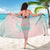 Baby Pink Gradient Polynesia Sarong Hawaiian Tribal Hammerhead Shark Tattoo