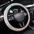 Baby Pink Gradient Polynesia Steering Wheel Cover Hawaiian Tribal Hammerhead Shark Tattoo