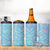 Baby Blue Gradient Polynesia 4 in 1 Can Cooler Tumbler Hawaiian Tribal Hammerhead Shark Tattoo