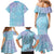 Baby Blue Gradient Polynesia Family Matching Mermaid Dress and Hawaiian Shirt Hawaiian Tribal Hammerhead Shark Tattoo