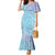 Baby Blue Gradient Polynesia Family Matching Mermaid Dress and Hawaiian Shirt Hawaiian Tribal Hammerhead Shark Tattoo