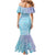 Baby Blue Gradient Polynesia Family Matching Mermaid Dress and Hawaiian Shirt Hawaiian Tribal Hammerhead Shark Tattoo