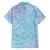 Baby Blue Gradient Polynesia Family Matching Puletasi and Hawaiian Shirt Hawaiian Tribal Hammerhead Shark Tattoo