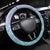 Baby Blue Gradient Polynesia Steering Wheel Cover Hawaiian Tribal Hammerhead Shark Tattoo