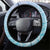 Baby Blue Gradient Polynesia Steering Wheel Cover Hawaiian Tribal Hammerhead Shark Tattoo