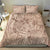 Pink Gradient Polynesia Bedding Set Hawaiian Tribal Hammerhead Shark Tattoo