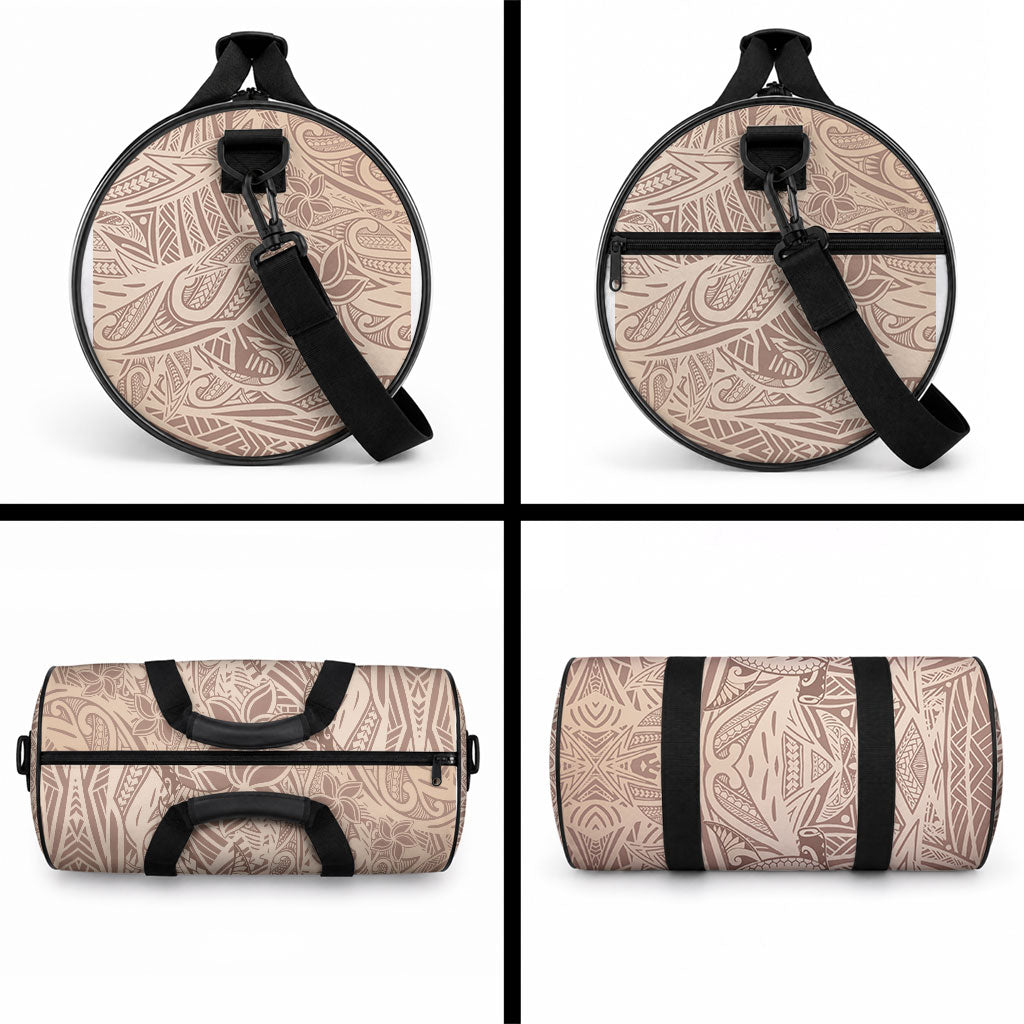 Pink Gradient Polynesia Duffle Bag Hawaiian Tribal Hammerhead Shark Tattoo