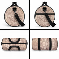 Pink Gradient Polynesia Duffle Bag Hawaiian Tribal Hammerhead Shark Tattoo