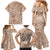 Pink Gradient Polynesia Family Matching Mermaid Dress and Hawaiian Shirt Hawaiian Tribal Hammerhead Shark Tattoo