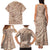 Pink Gradient Polynesia Family Matching Tank Maxi Dress and Hawaiian Shirt Hawaiian Tribal Hammerhead Shark Tattoo