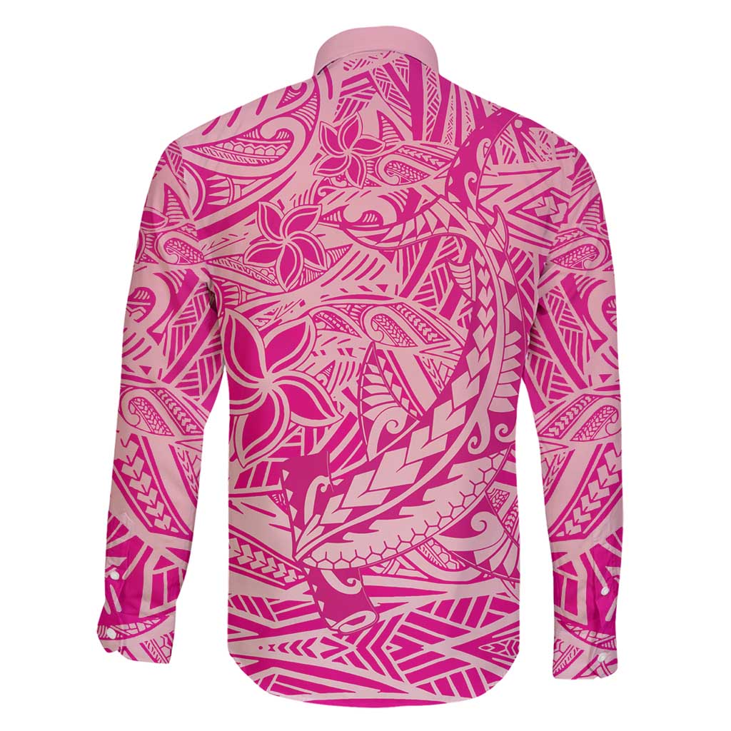 Beige Gradient Polynesia Family Matching Long Sleeve Bodycon Dress and Hawaiian Shirt Hawaiian Tribal Hammerhead Shark Tattoo LT14 - Polynesian Pride