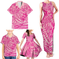 Beige Gradient Polynesia Family Matching Tank Maxi Dress and Hawaiian Shirt Hawaiian Tribal Hammerhead Shark Tattoo