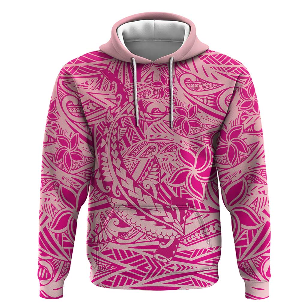 Beige Gradient Polynesia Hoodie Hawaiian Tribal Hammerhead Shark Tattoo