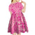 Beige Gradient Polynesia Kid Short Sleeve Dress Hawaiian Tribal Hammerhead Shark Tattoo