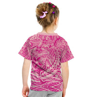 Beige Gradient Polynesia Kid T Shirt Hawaiian Tribal Hammerhead Shark Tattoo