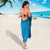 Blue Gradient Polynesia Sarong Hawaiian Tribal Hammerhead Shark Tattoo