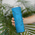 Blue Gradient Polynesia Skinny Tumbler Hawaiian Tribal Hammerhead Shark Tattoo