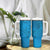 Blue Gradient Polynesia Tumbler With Handle Hawaiian Tribal Hammerhead Shark Tattoo