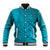 Dark Cyan Gradient Polynesia Baseball Jacket Hawaiian Tribal Hammerhead Shark Tattoo