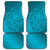 Dark Cyan Gradient Polynesia Car Mats Hawaiian Tribal Hammerhead Shark Tattoo