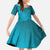 Dark Cyan Gradient Polynesia Family Matching Mermaid Dress and Hawaiian Shirt Hawaiian Tribal Hammerhead Shark Tattoo