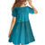 Dark Cyan Gradient Polynesia Family Matching Mermaid Dress and Hawaiian Shirt Hawaiian Tribal Hammerhead Shark Tattoo