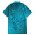 Dark Cyan Gradient Polynesia Family Matching Mermaid Dress and Hawaiian Shirt Hawaiian Tribal Hammerhead Shark Tattoo