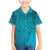Dark Cyan Gradient Polynesia Family Matching Mermaid Dress and Hawaiian Shirt Hawaiian Tribal Hammerhead Shark Tattoo