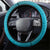 Dark Cyan Gradient Polynesia Steering Wheel Cover Hawaiian Tribal Hammerhead Shark Tattoo